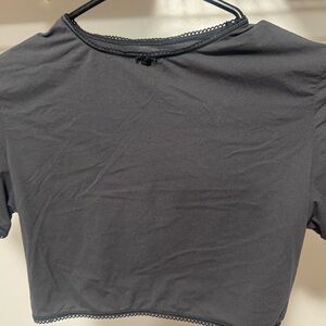 SKIMS Dark Gray Crop Top